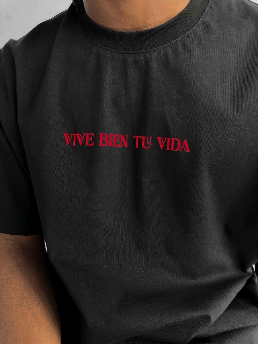 MAFIA VIVE BIEN TU VIDA  OVZ TEE, (LG290) BLACK
