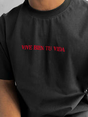 MAFIA VIVE BIEN TU VIDA  OVZ TEE, (LG290) BLACK