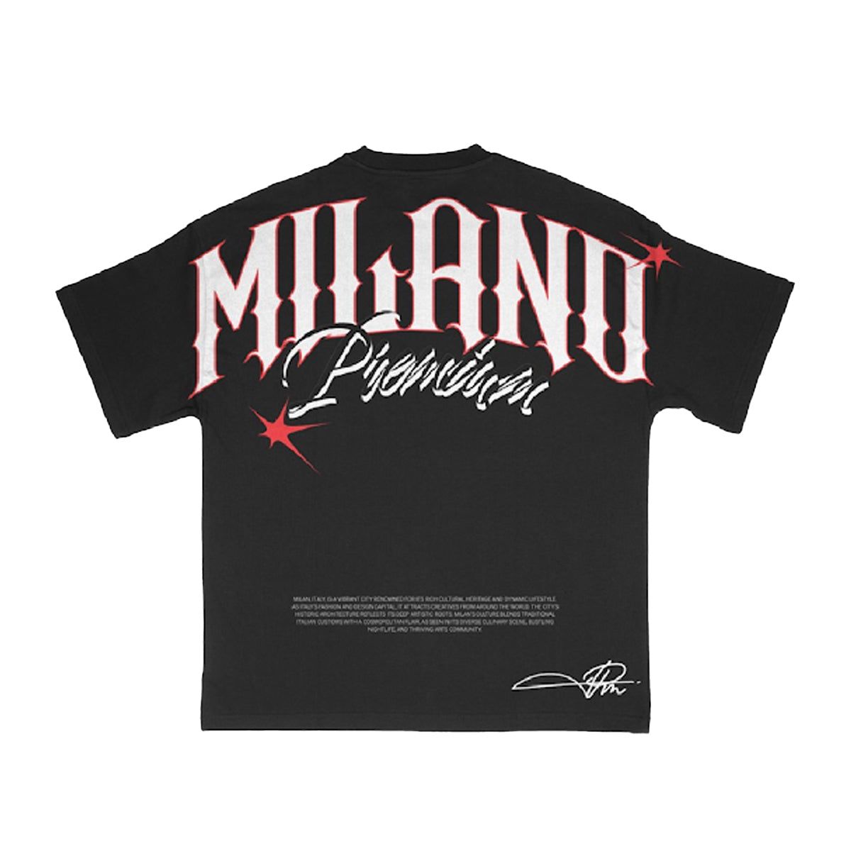 PREMIUM MILANO Premium Milano Regal Tee S25331-02-BLACK