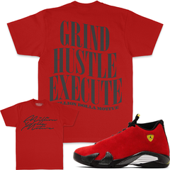 MILLION DOLLA Grind Hustle Execute - Red T-Shirts