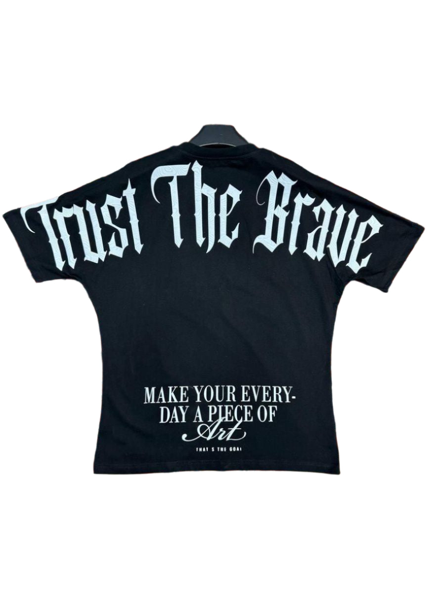 CRITIC TRUST THE BRAVE OVZ TEE, (CT74) BLACK