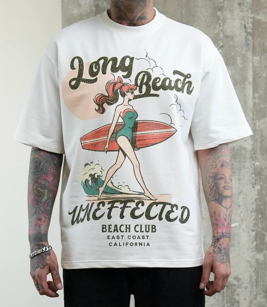 RING GANG LONG BEACH VINTAGE OVZ TEE, (2Y98) WHITE
