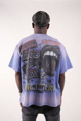 PAPER MONEY FORTUNE Rhinestone S/S BH3017-1 Short Sleeve Blue