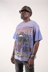 PAPER MONEY FORTUNE Rhinestone S/S BH3017-1 Short Sleeve Blue