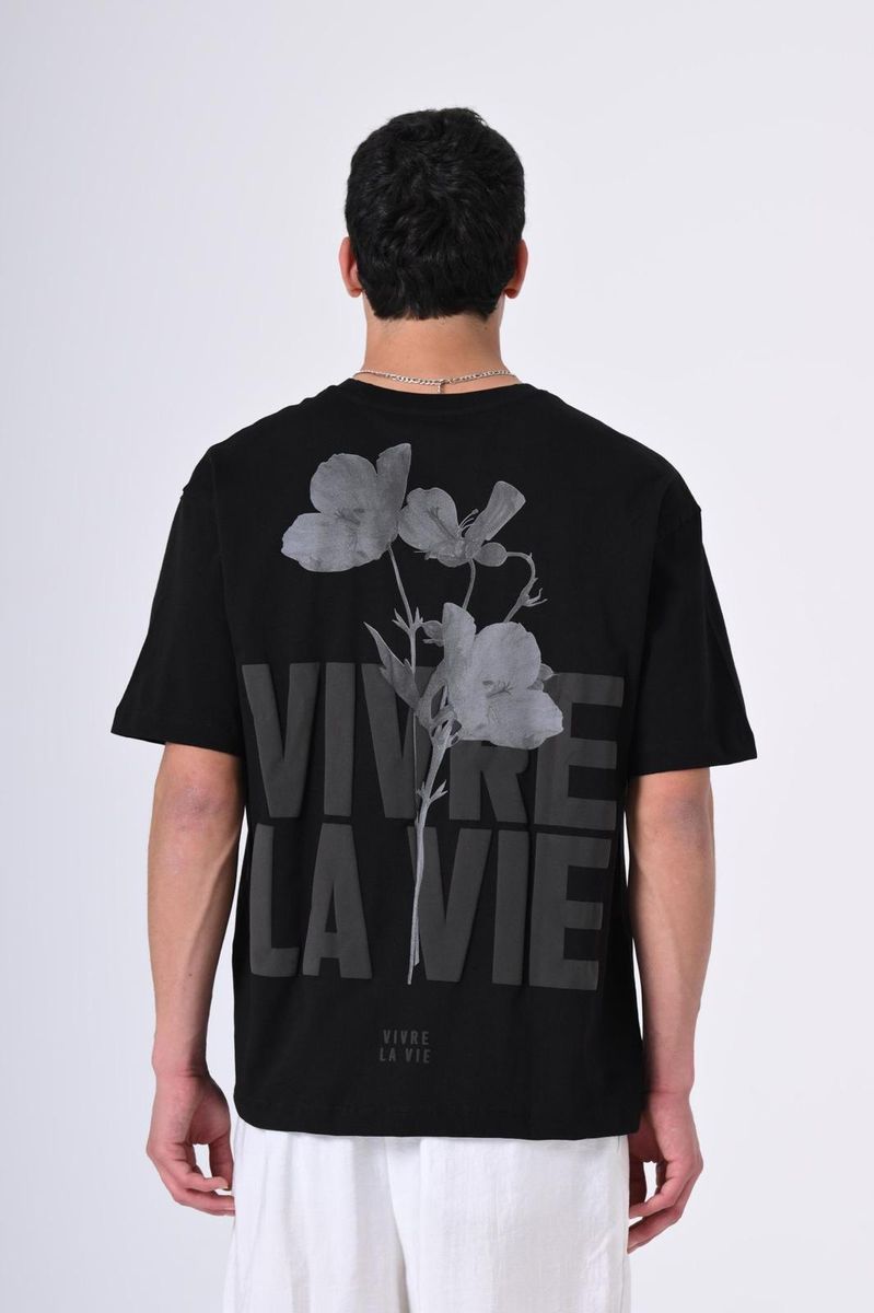 RING GANG VIVRE LA VIE ESSENCE OVZ TEE, (LG28) BLACK