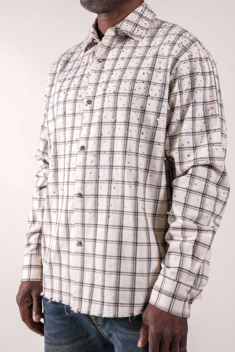 Diamond District Flannel with Rhinestones and Pearls (Diamond District Flannel)