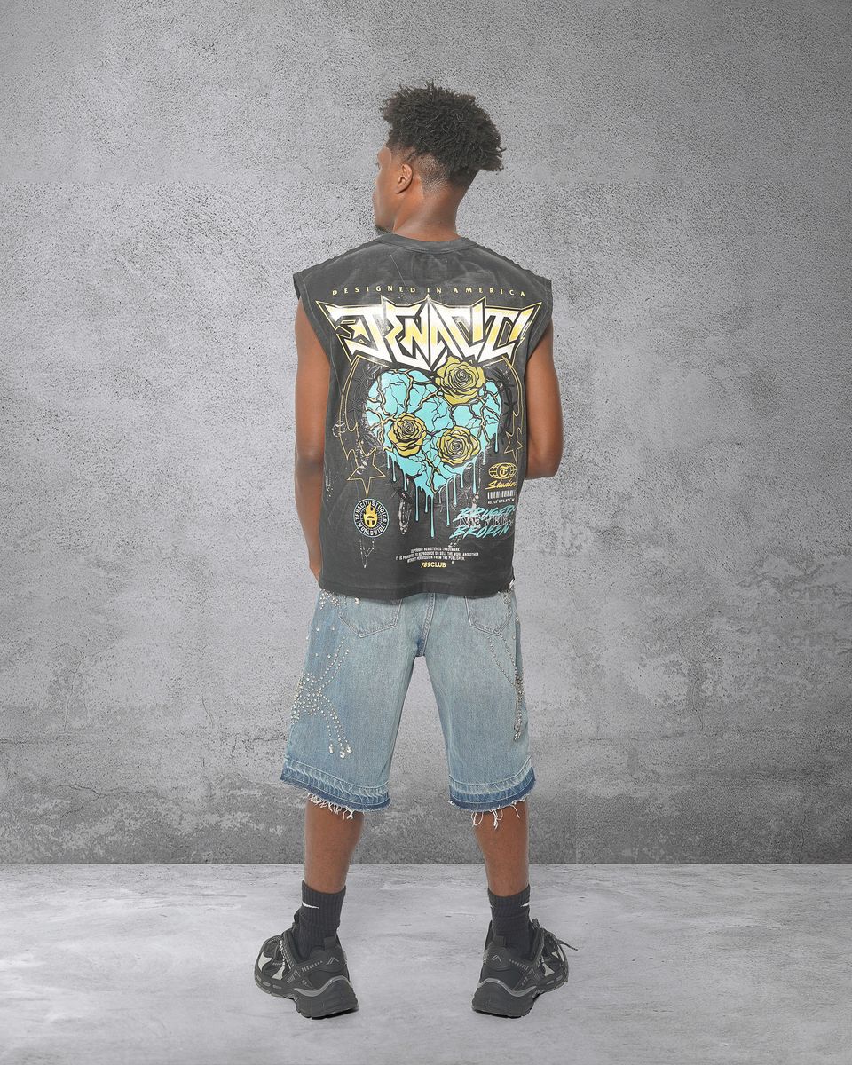TENACITI NEVER BROKEN SLEEVELESS T25-503 VINTAGE BLACK TEE