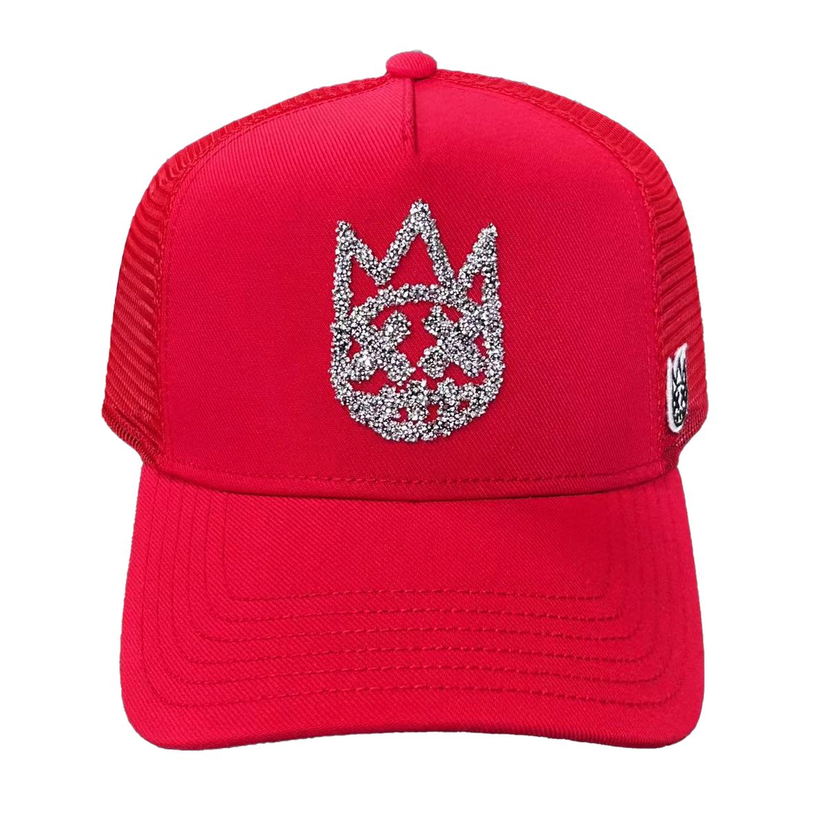 CRYSTAL LOGO MESH BACK TRUCKER HAT (625BC-CH202A) RED