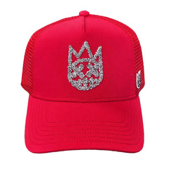 CRYSTAL LOGO MESH BACK TRUCKER HAT (625BC-CH202A) RED