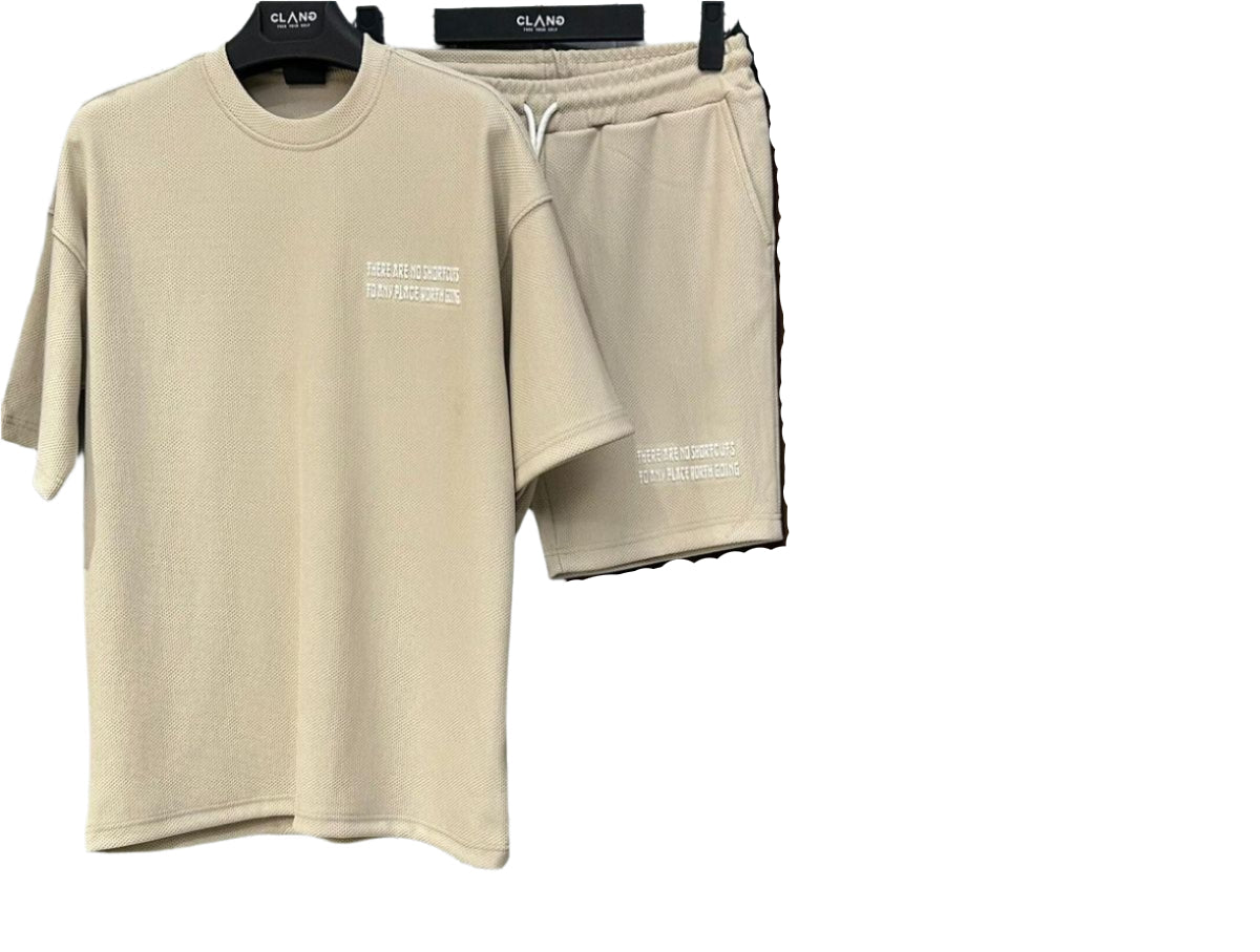 RICH GANG NO SHORTCUTS SET, (CLG150) BEIGE