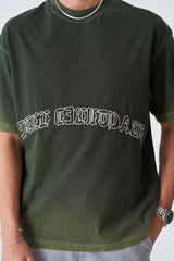 SAW URBANITY WASHED LETTERS OVZ TEE, (SW21) GREEN