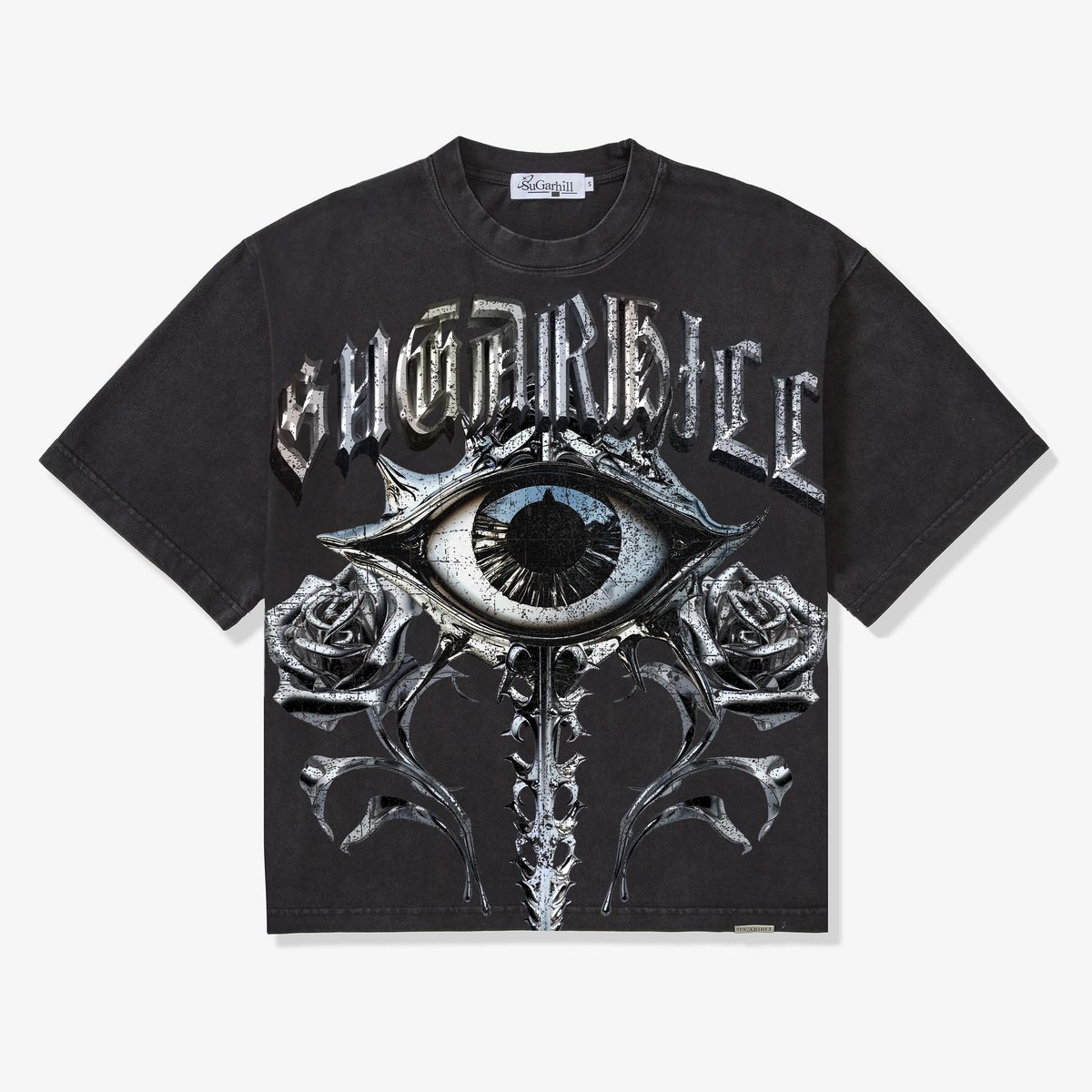 SUGAR"BODY SHOP" T-SHIRT (BLACK) (SH25-HOL-69)