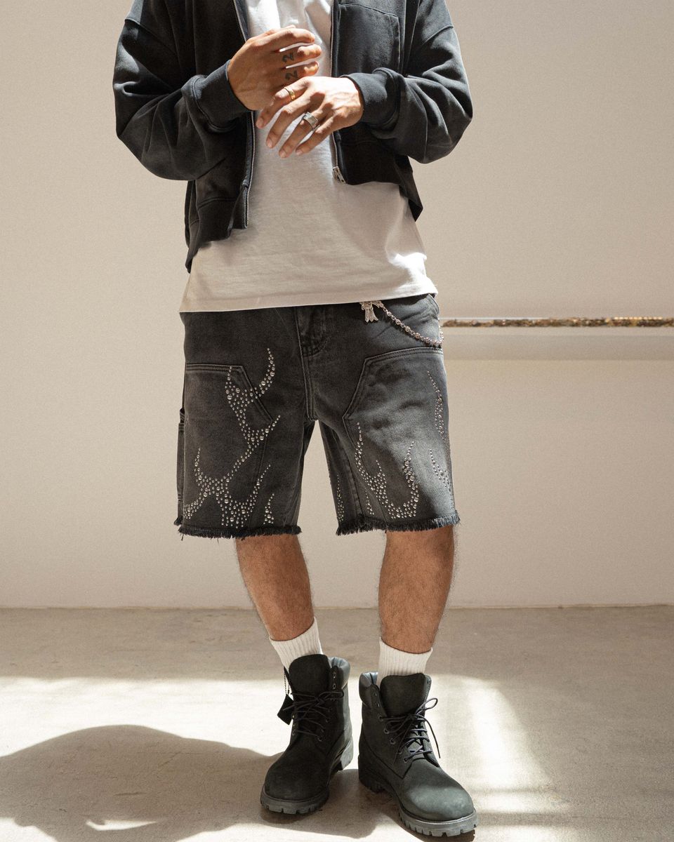 EPTM METAL FLAME JORTS EP12330 BLACK
