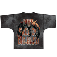 MAJESTIK MEN’S GARMENT DYED PRINT TEE FT2575 BLACK