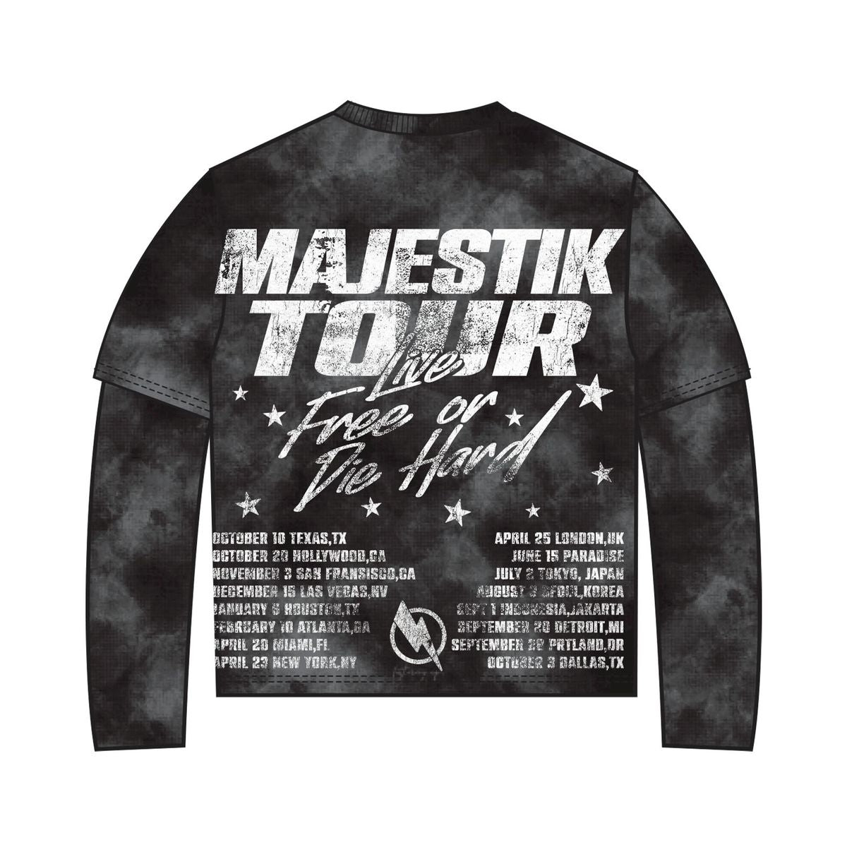 MAJESTIK MEN’S GARMENT DYED TWOFER(W/THERMAL) TW2587 BLACK