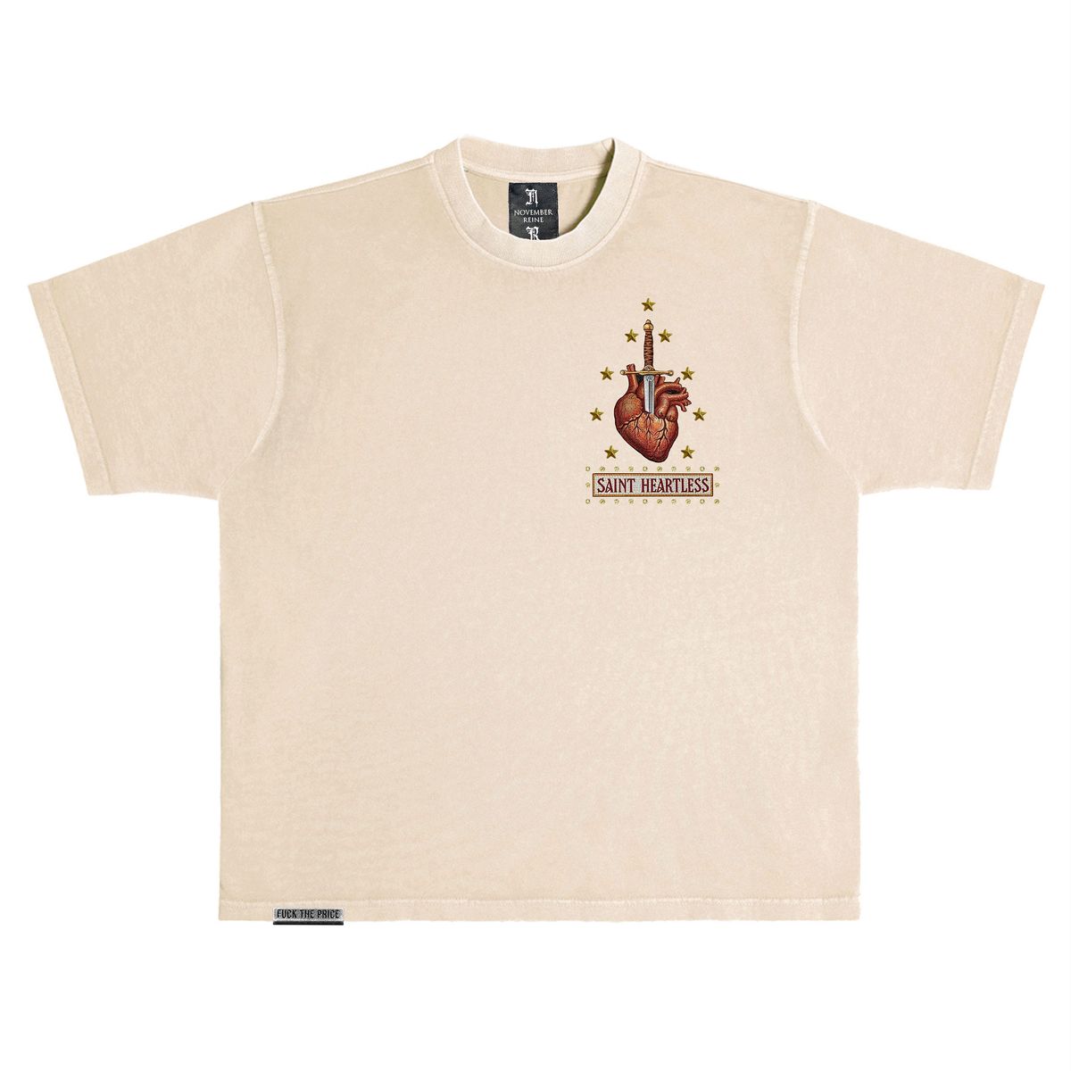 NOVEMBER SAINT HEARTLESS" LUXURY HEAVYWEIGHT TEE TAN