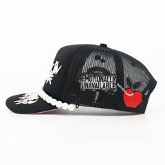 TOXICITY TROUBLE IN PARADISE TRUCKER TD-001-900-TROUBLE BLACK Trucker Hat