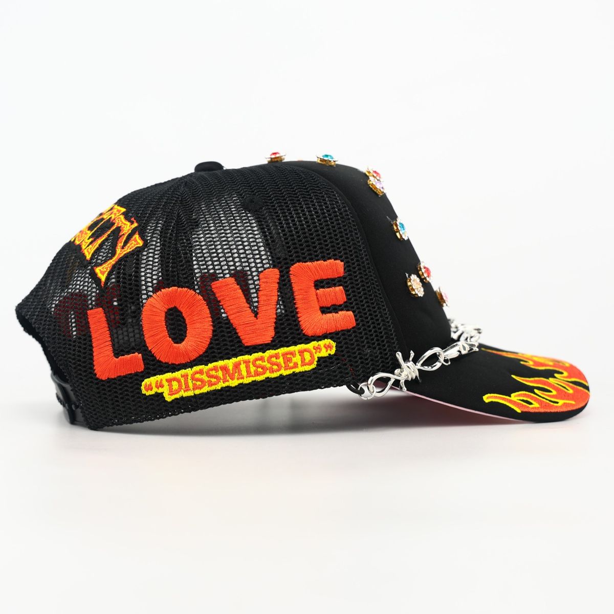 TOXICITY LOVE HARD TRUCKER TD001-900-LOVEHARD BLACK Trucker Hat