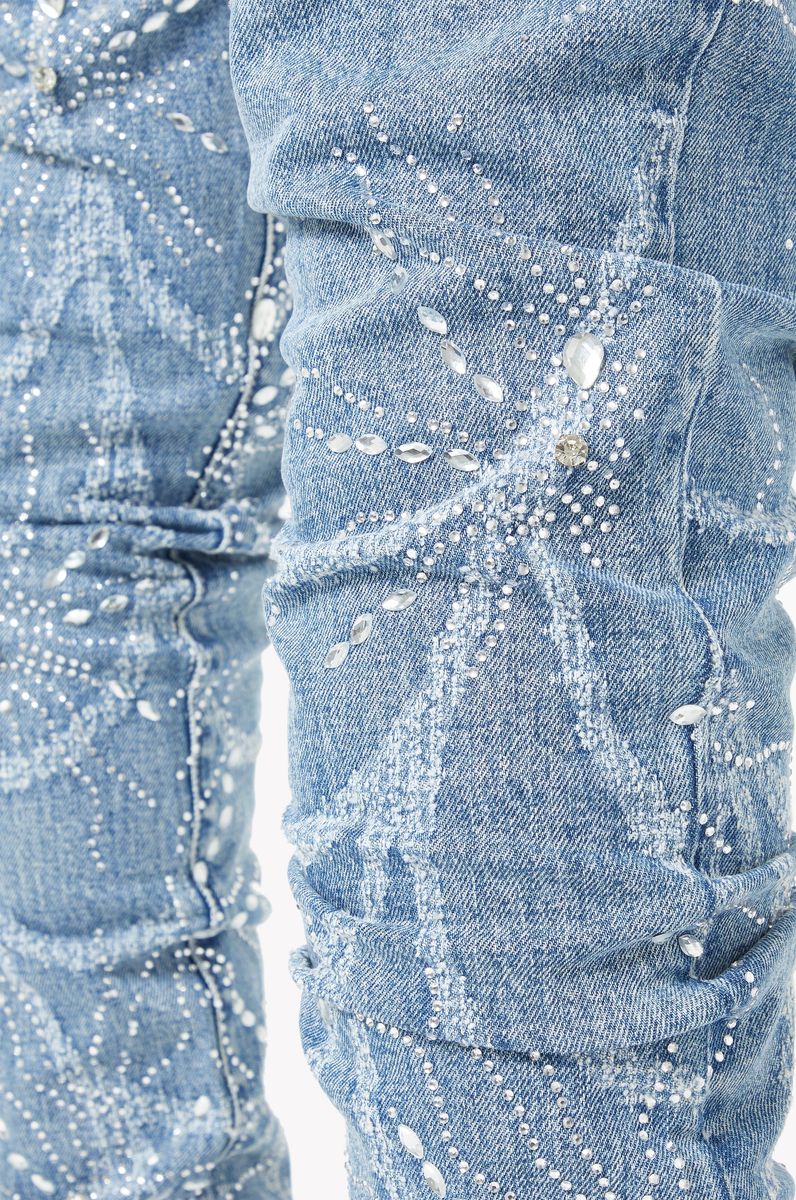 GUAPI Steel Blue Spider Denim Steel-Blue-Spider-Denim