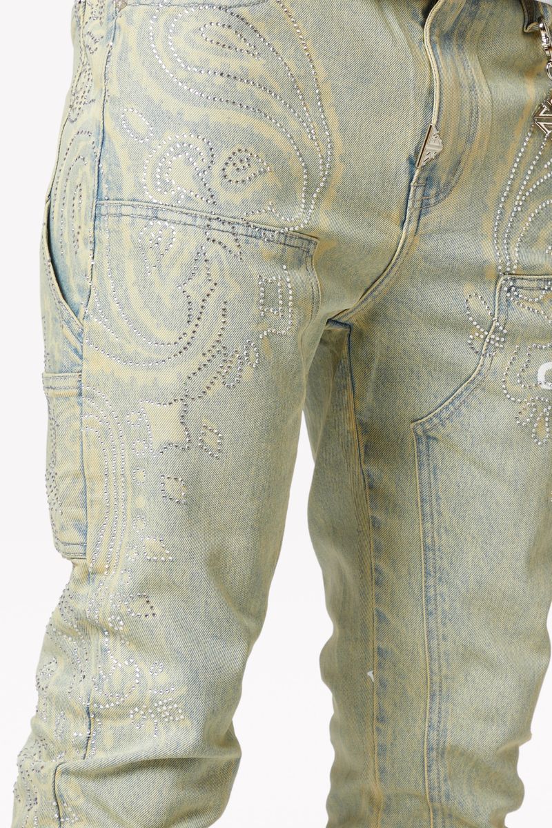GUAPI Vintage Paisley Denim Vintage