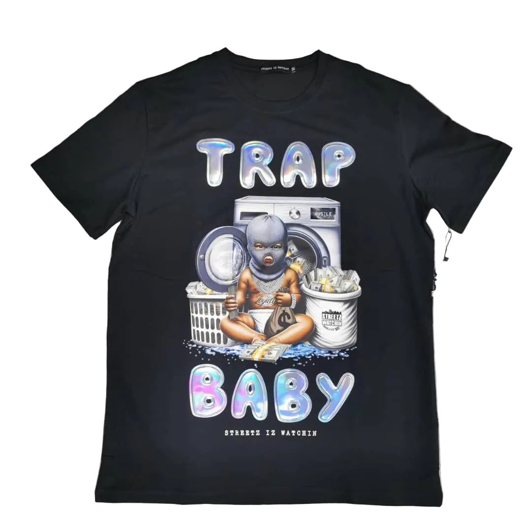 SIW T-SHIRT TRAP BABY 5 BLACK PREMIUM TEE