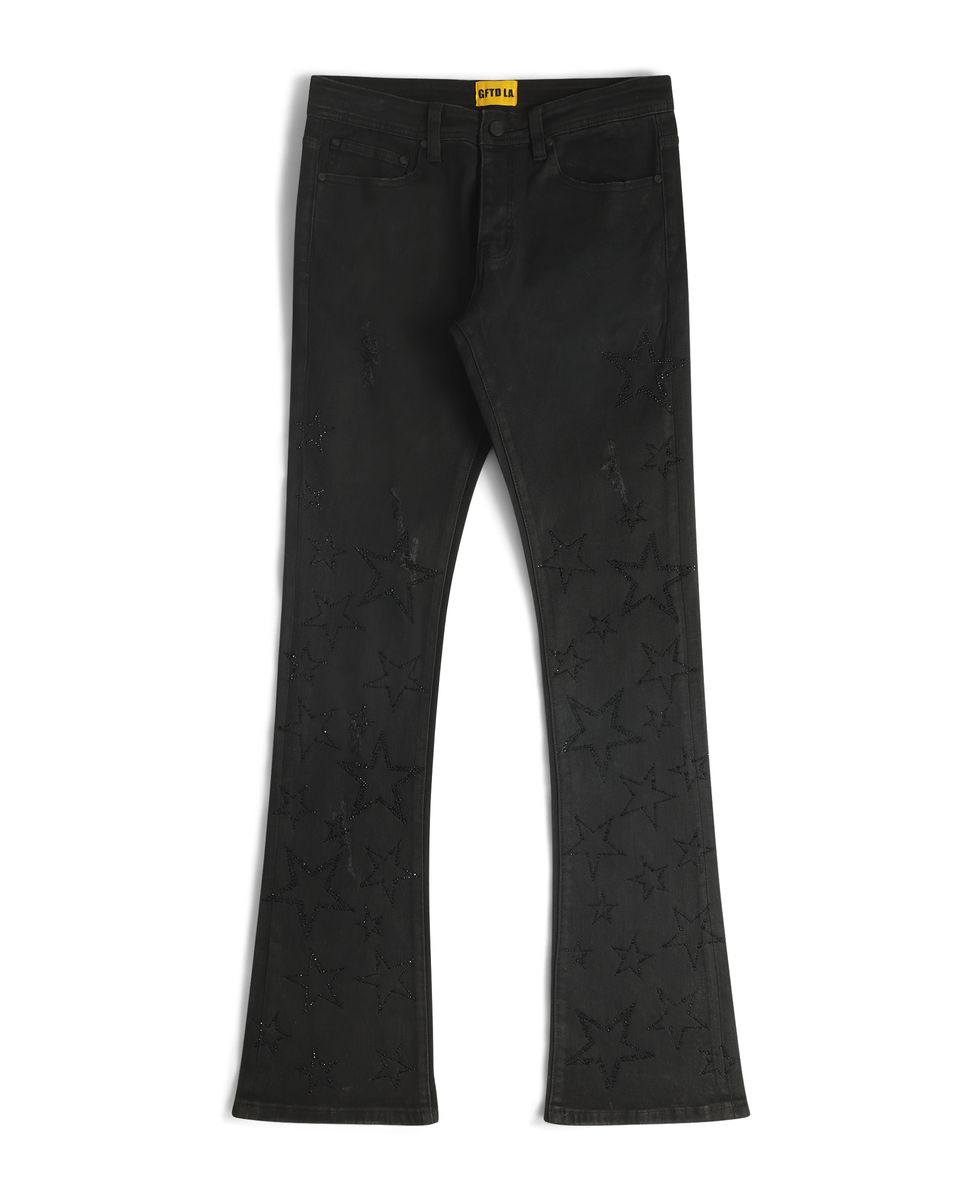 RESERVE SUPERSTAR WAX BLACK DENIM PANTS GFDFW25-33