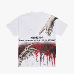 XHostile Deadly Touch XH-00025 TEE WHITE