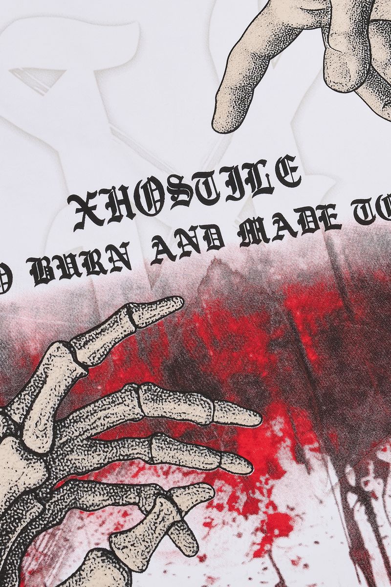 XHostile Deadly Touch XH-00025 TEE WHITE