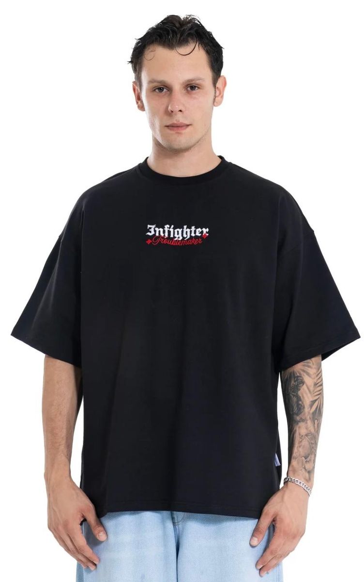 INFIGHTER NEVER ENOUGH TSHIRT,(IF90) C BLACK