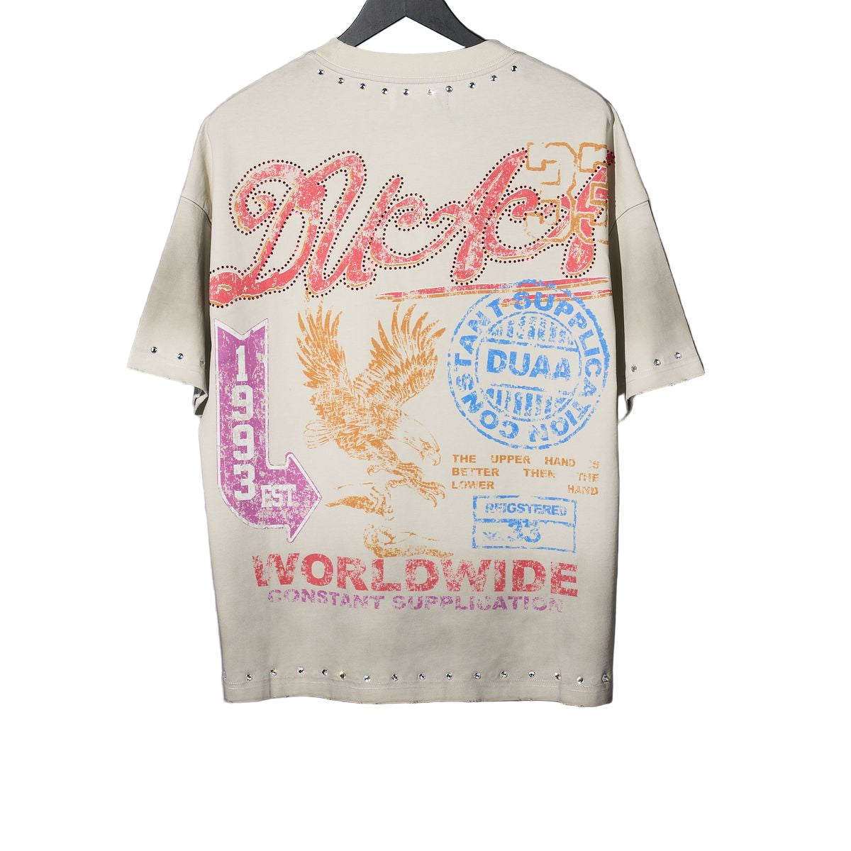 DUAA UPPER HAND TEE SHIRT STONE