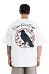 INFIGHTER CROWS NEVER FORGET OVZ TEE,(IF22) WHITE