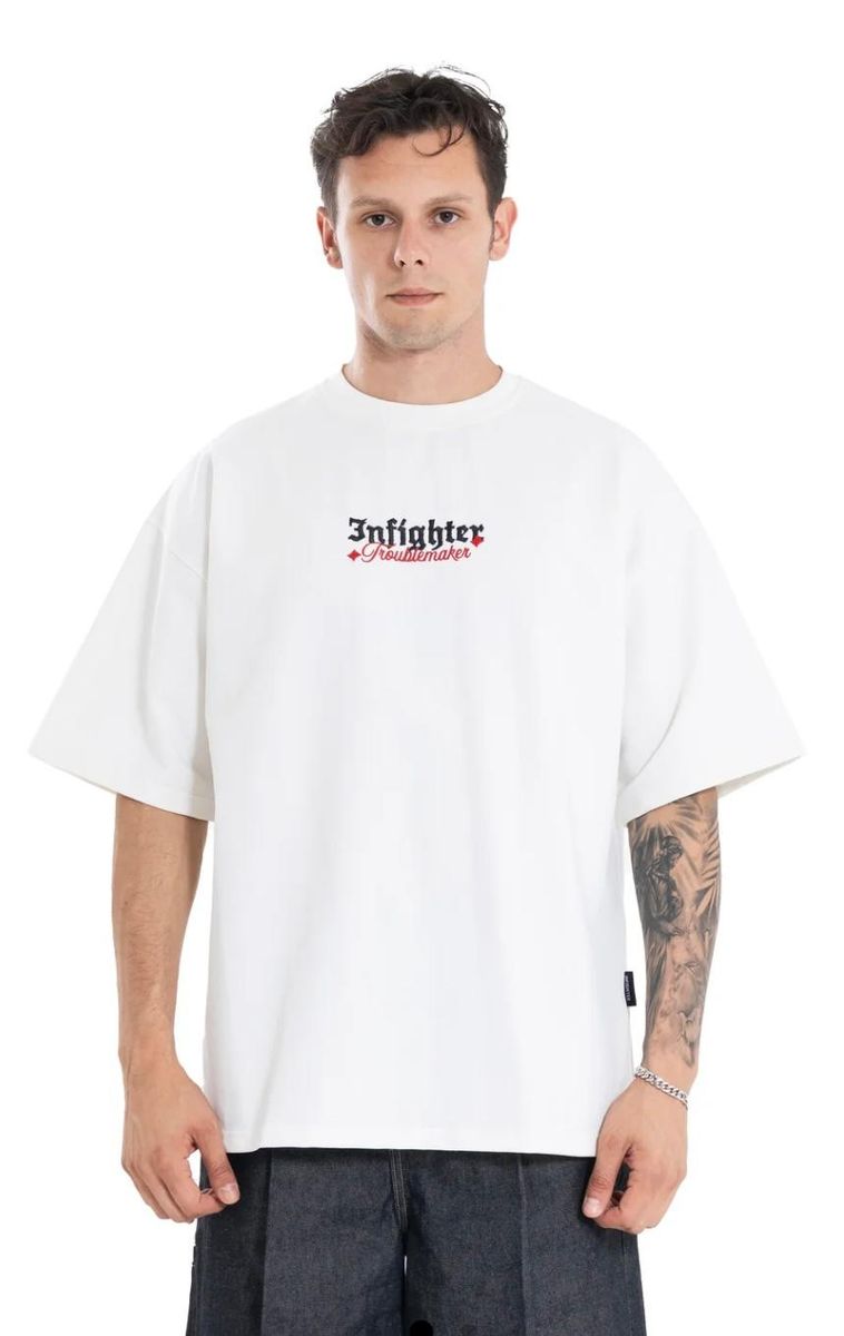 INFIGHTER NEVER ENOUGH TSHIRT,(IF90) C WHITE