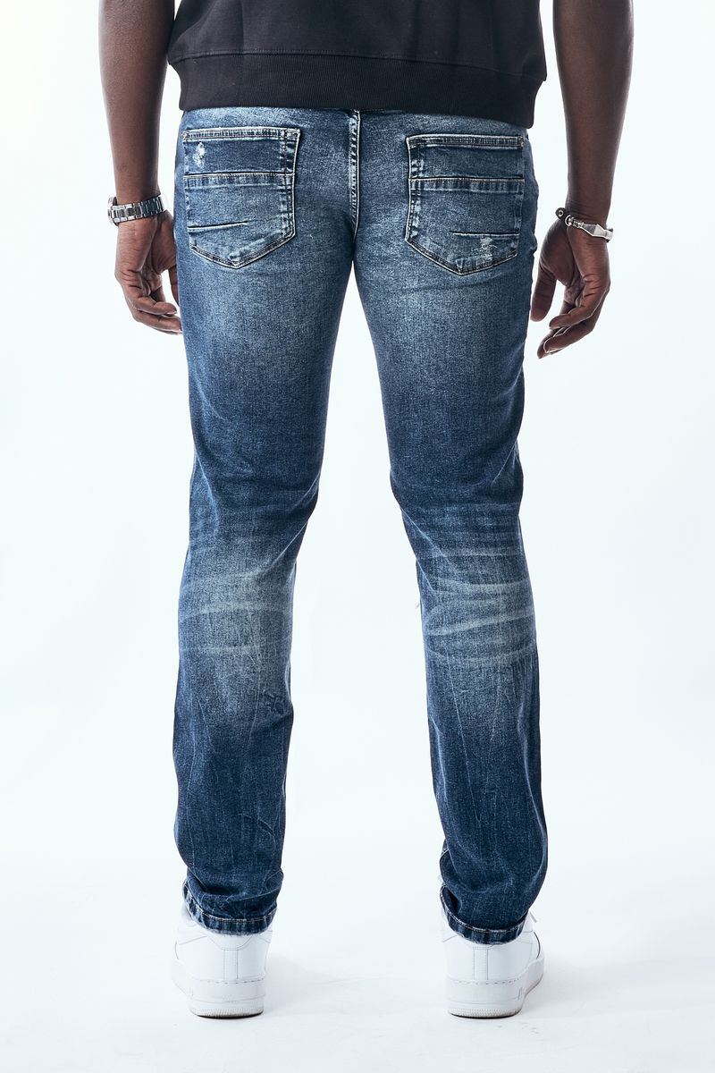 M.SOCIETY MEN'S STACKED FIT RIP AND REPAIR JEANS (MS-80554)