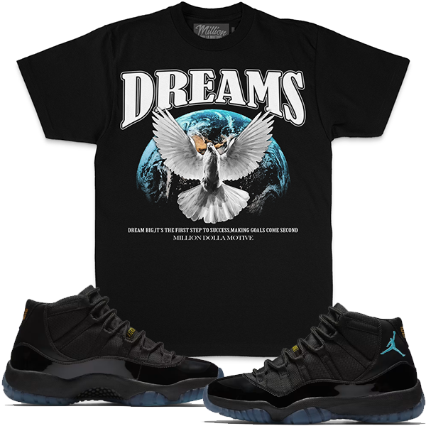 MILLION DOLLA Dreams Dove - Black T-Shirts