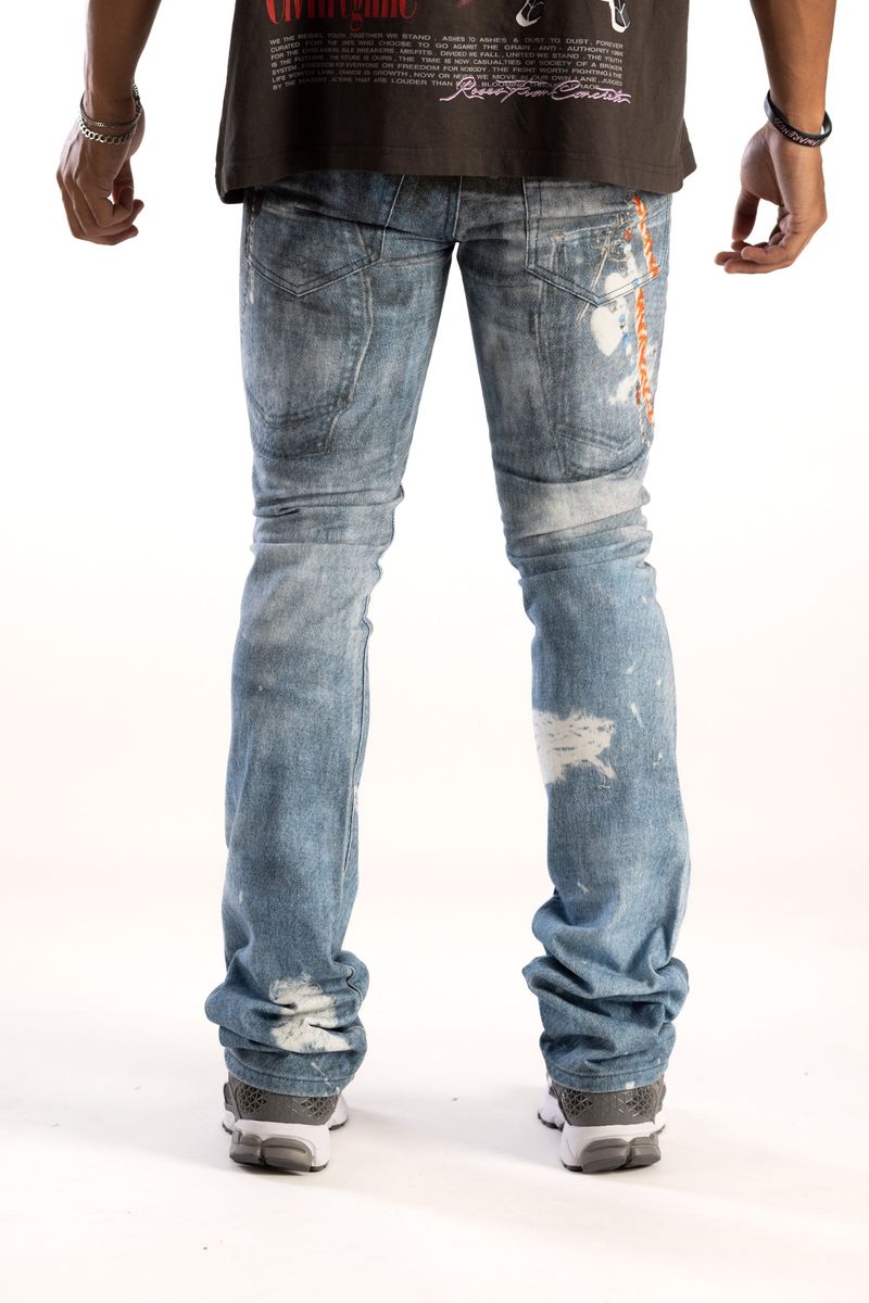 KD PREMIUN DIGITAL PRINT PANTS BLUE KD2236