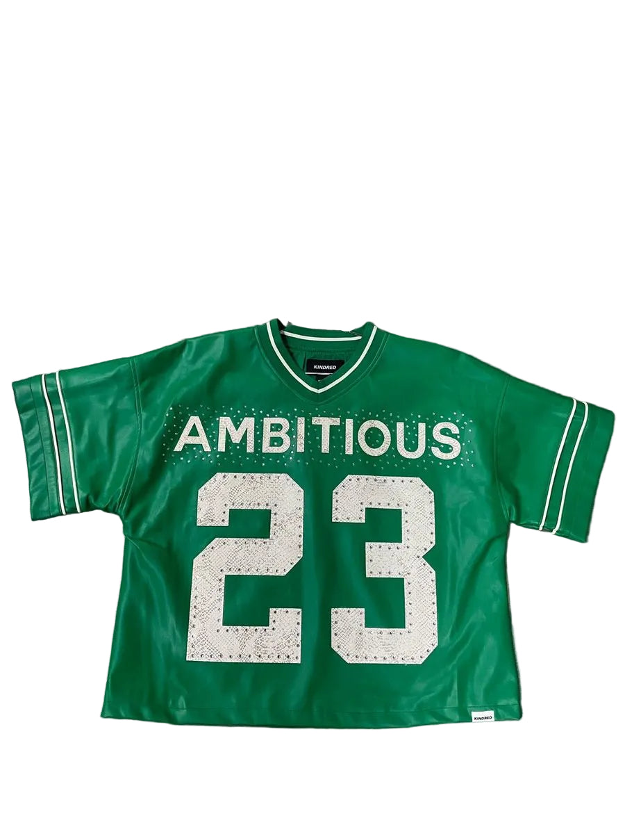 CROPPED PU S/S SHIRTS (KD249T GREEN)