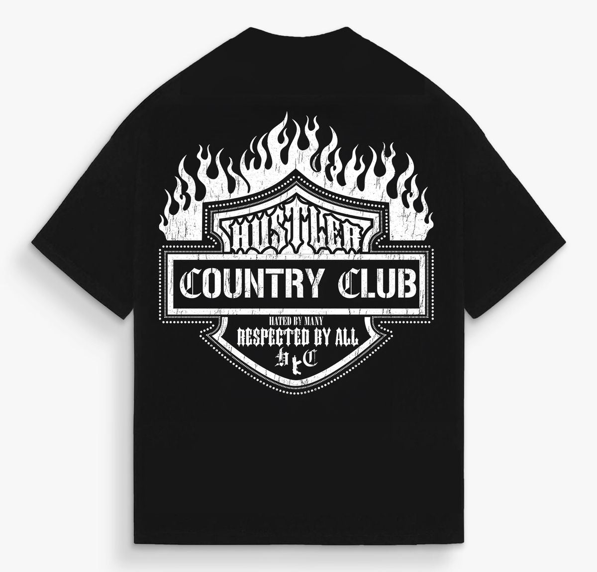 HUSTLERS COUNTRY CLUB T-SHIRT HCC RIDERS F/B