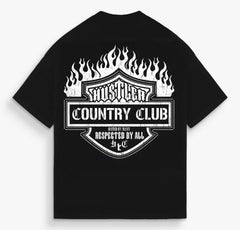 HUSTLERS COUNTRY CLUB T-SHIRT HCC RIDERS F/B