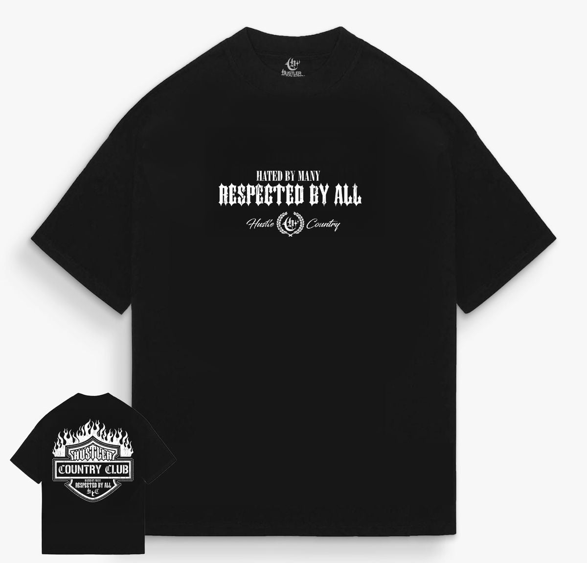 HUSTLERS COUNTRY CLUB T-SHIRT HCC RIDERS F/B