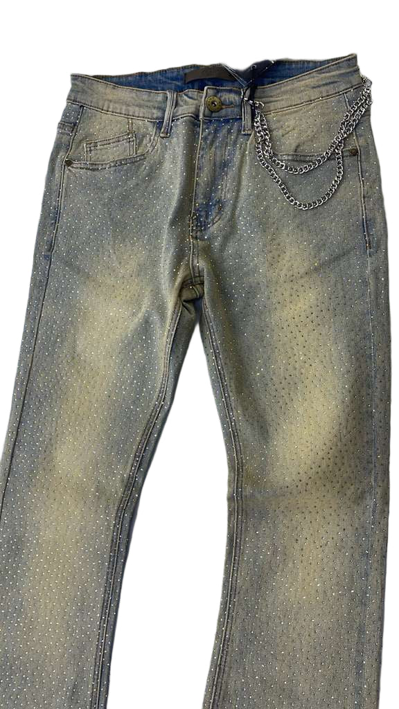 KDNK RHINESTONE JEANS KND4806 TM BLUE