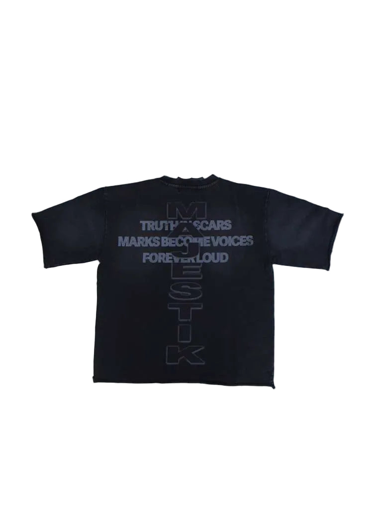 MAJESTY MEN'S T-SHIRT GARMENT DYED F.TERRY DTG GRAPHIC