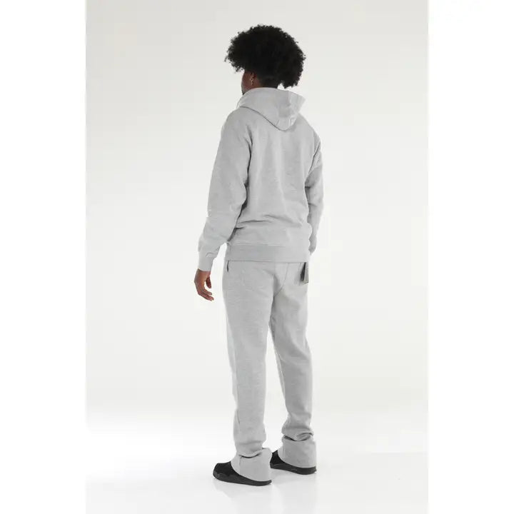 Stylo Gray Stacked Flare Sweatsuit