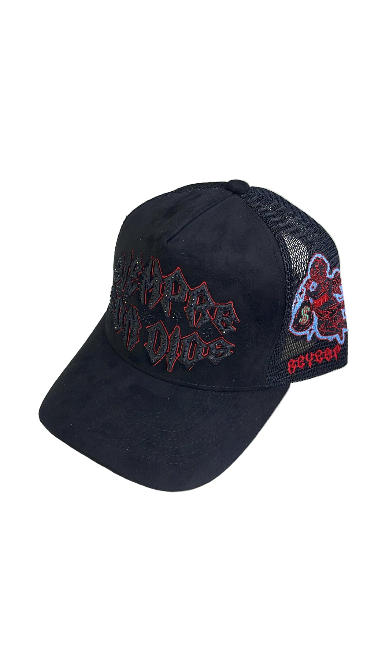 REYESF HAT SIEMPRE CON DIOS BLACK/ RED V22