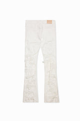 VALABASAS BREACH' STACKED FLARE DENIM WHITE VLBS21101623