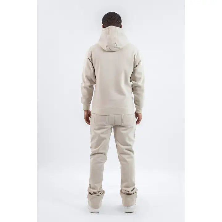 Stylo Cream Stacked Flare Sweatsuit