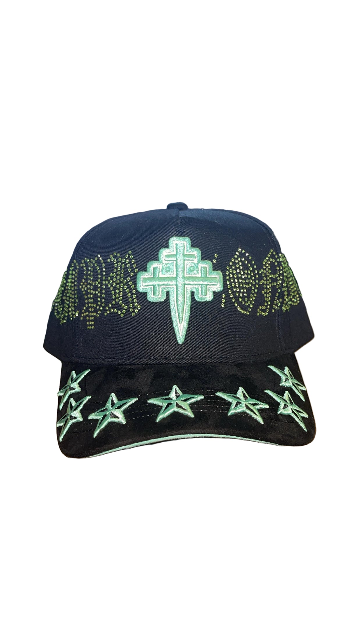 REYESF HAT SIEMPRE CON DIOS BLACK/GREEN   V2
