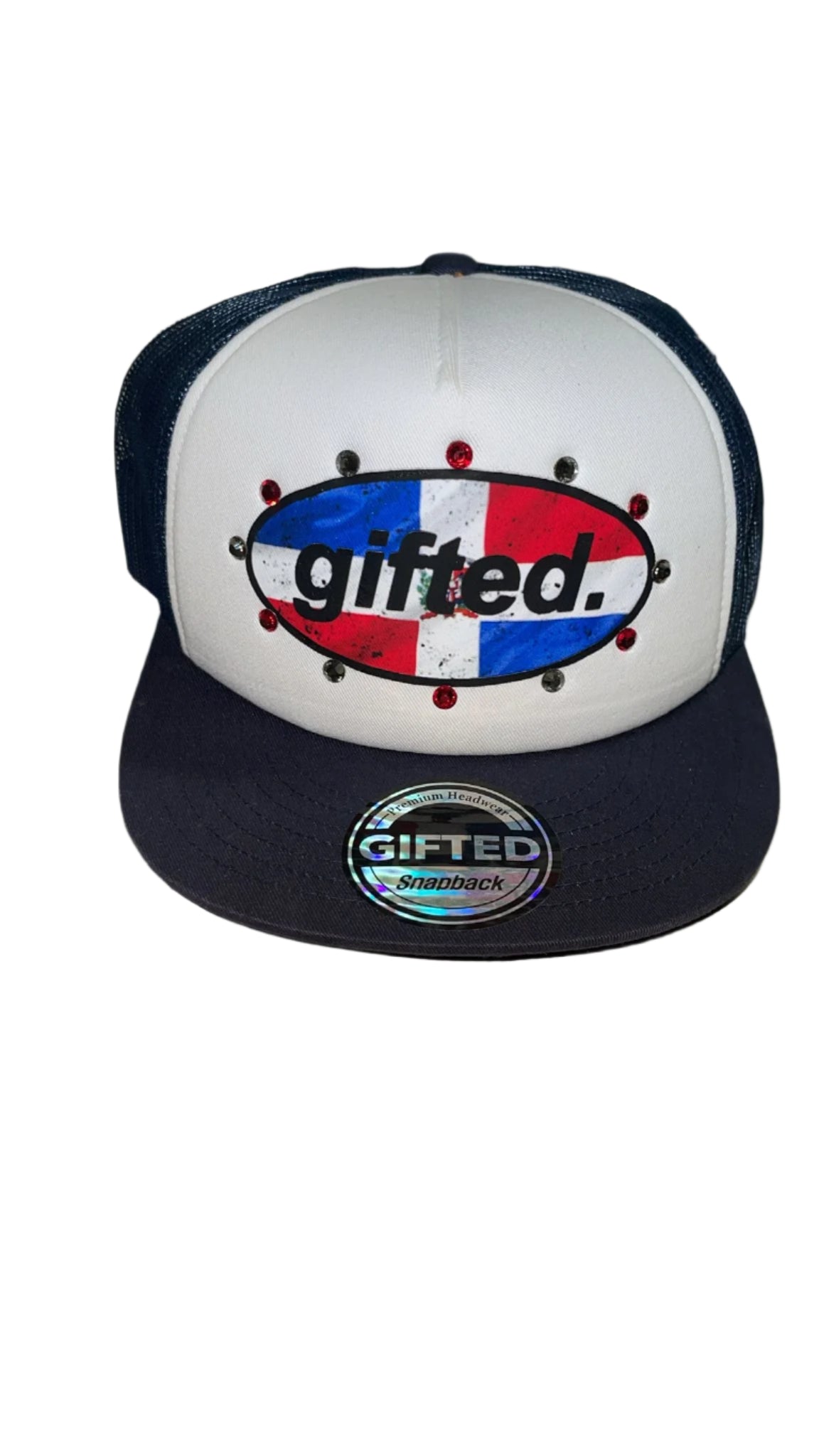 GIFTED RHINESTONE HAT NEVY/WHITE/BLUE/RED/BLACK  A7