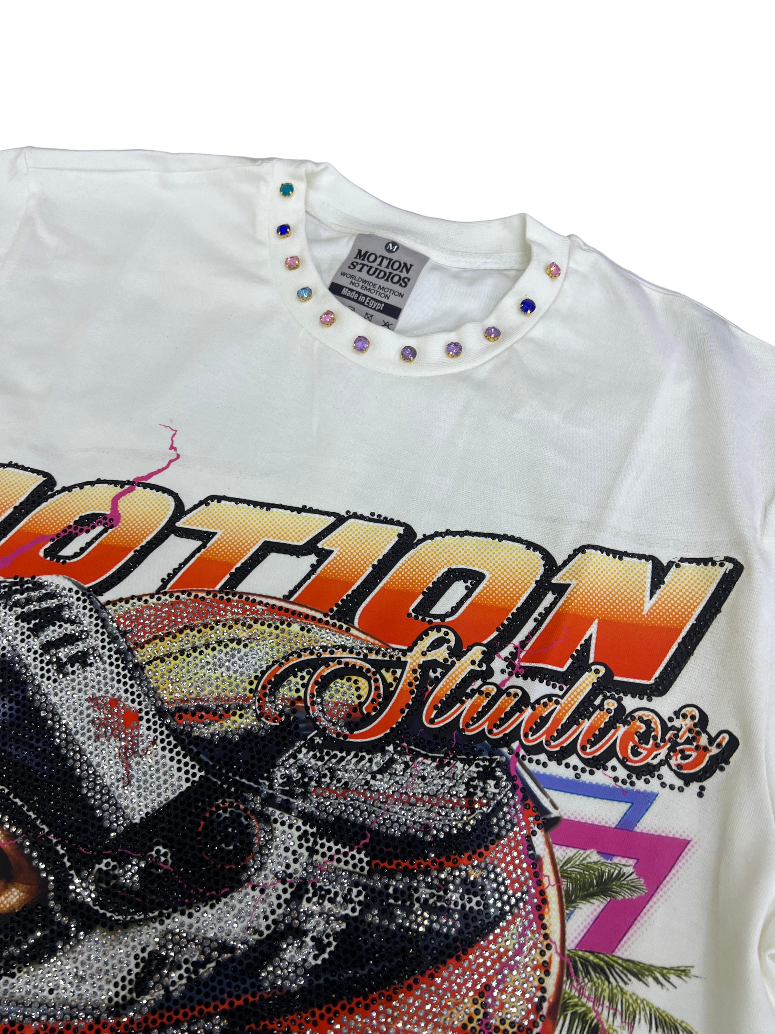 MOTION STUDIOS Helmet Tee WHITE