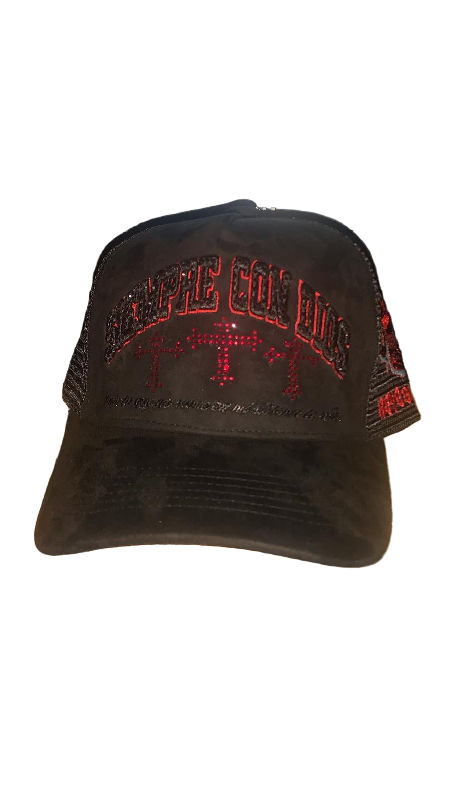 REYESF HAT SIEMPRE CON DIOS BLACK/RED CRUZ V2
