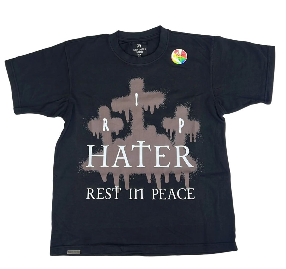 NOVEMBER REINE tee hater rest in peace black
